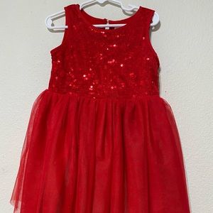 Cat & Jack Red Sparkle Tulle Dress